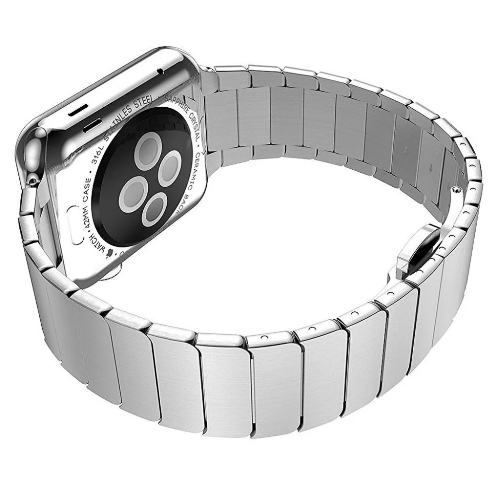Ремешок из нержавеющей стали для apple watch band 44 мм/40 мм apple watch 4 3 5 band iwatch 42 мм 38 мм роскошный браслет correa