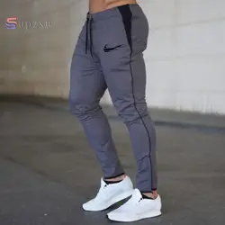 2019 новые мужские беговые Брендовые брюки мужские повседневные брюки спортивные брюки мужские Фитнес Хлопок фитнес для мышц хип-хоп стрейч