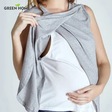 Green Home Two Layers Maternity Nursing Tops For Pregnant Women Breastfeeding Pregnancy T-Shirt Funny Fashion Maternity Clothing