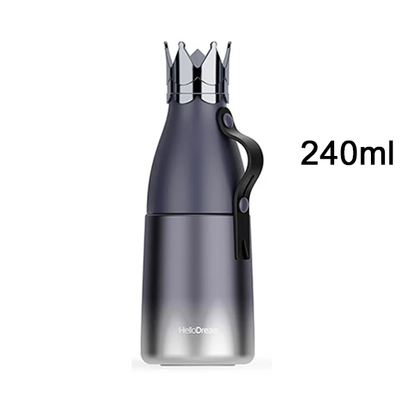 blue 240ml Корона термос бутылка для воды Нержавеющая сталь термос изолированные принцессы для Термосы Термос Новая мода - Цвет: blue 240ml