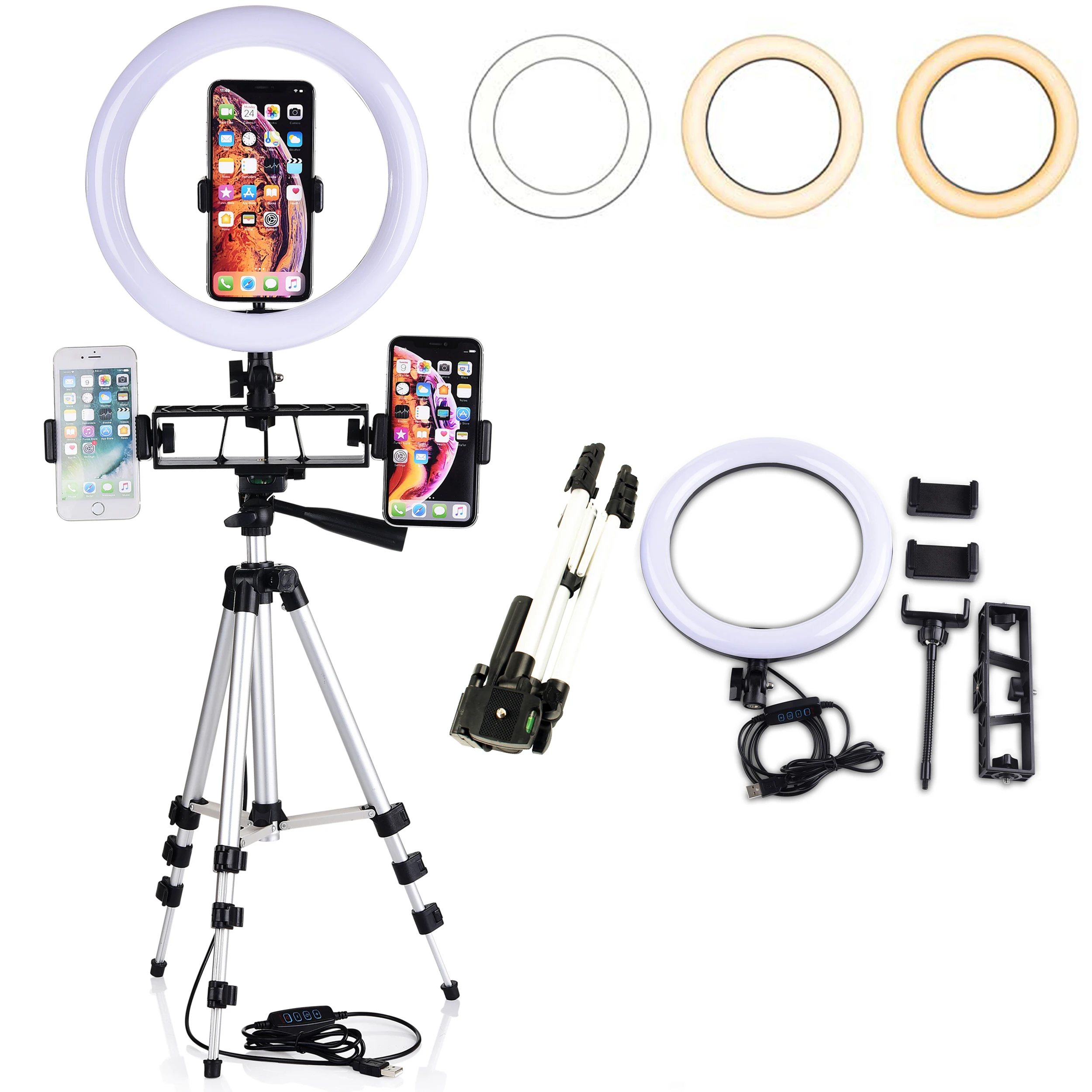  16 26 CM LED Ring Light Photography Kit Photo Studio Camera Light Makeup Video Selfie Fill Lamp wit - 33042860633