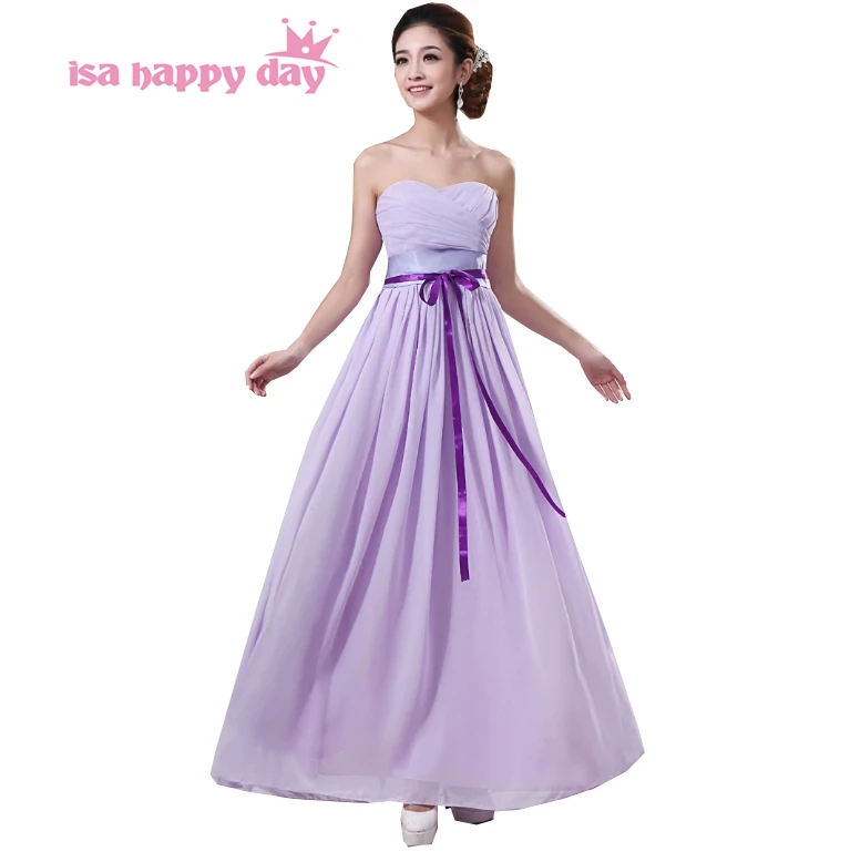 long light purple chiffon bridesmaid party plus size light purple formal dress