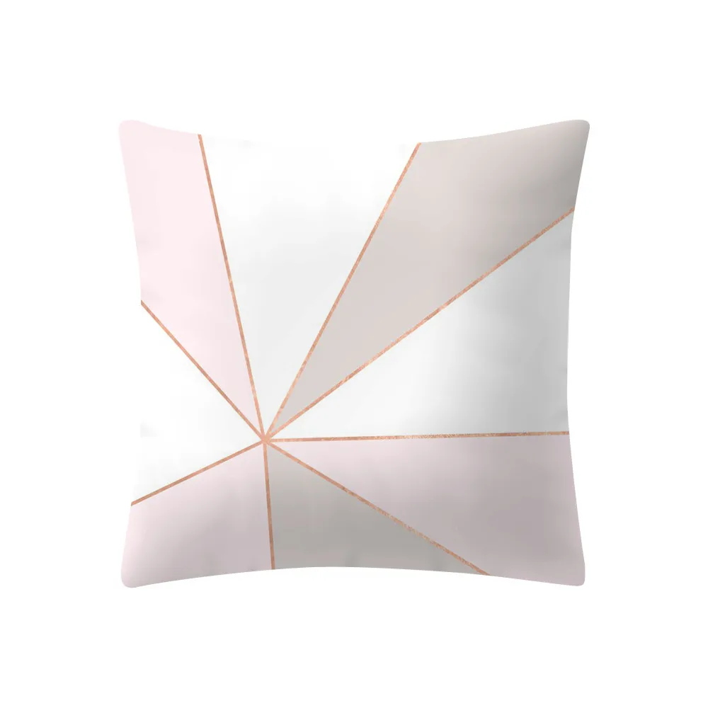 

Rose Gold Square 45x45cm Cushion Cover Geometric Dreamlike Pillowcase Polyester Decorative Throw Pillow Cover New kussenhoes 614