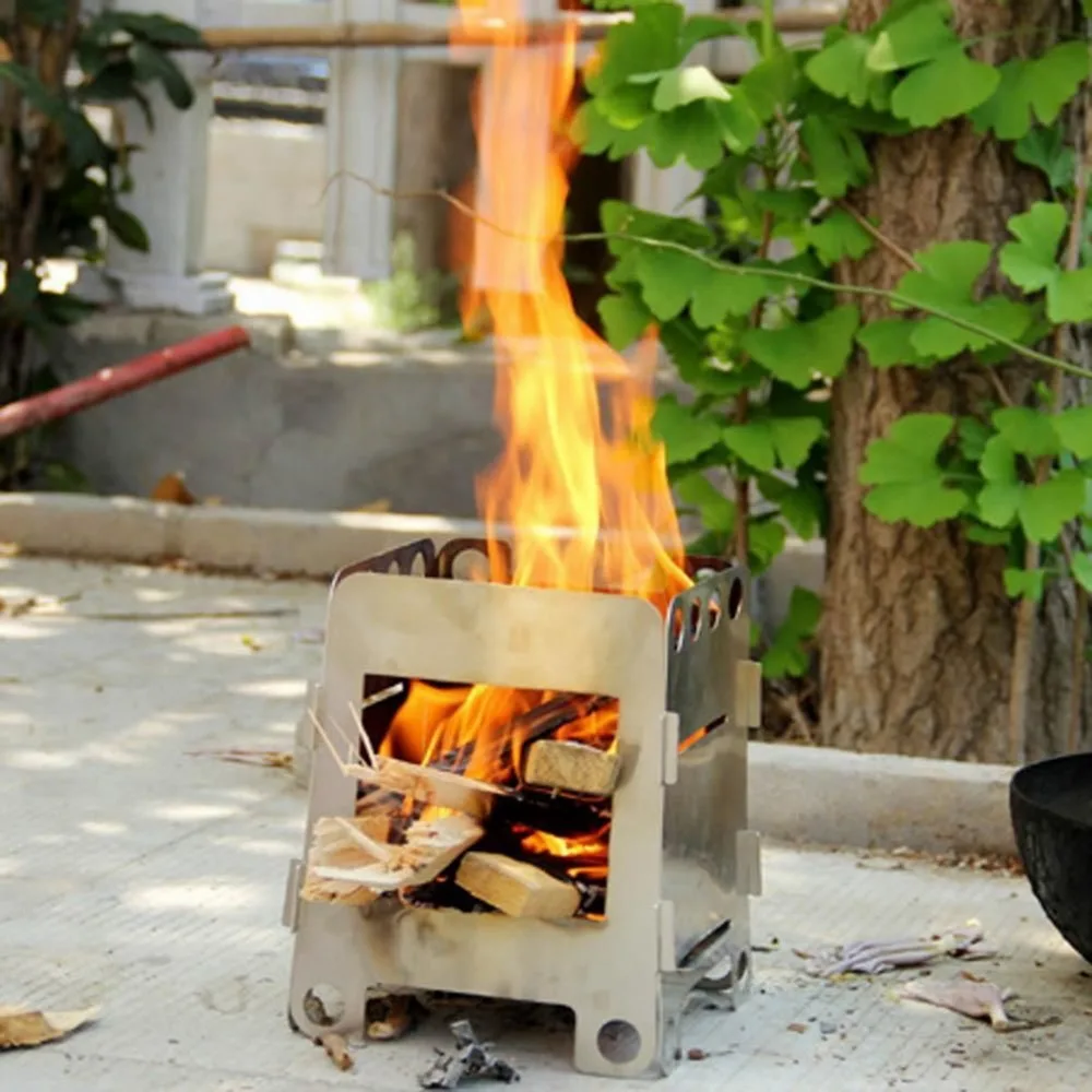 HWYHX 2016 NEW Lightweight Portable Stainless Steel Pocket Folding Wood