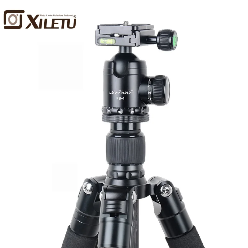 

Xiletu L-284C+FB-1 Pro Stable Carbon Fiber Tripod and Ball Head Removable Mnonpod For DSLR Digital Camera Canon Nikon Sony