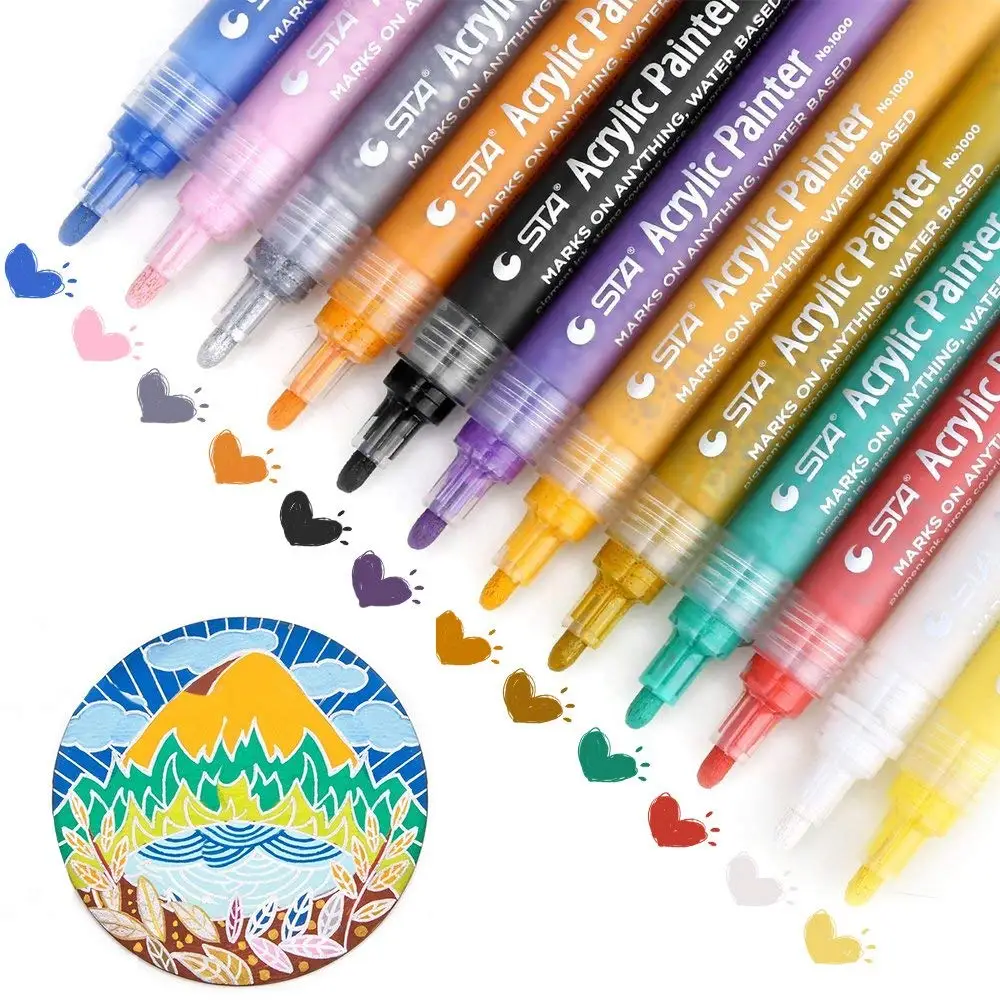 Paint Pens for Rock Painting, Acrylic Paint Markers for Rocks, Glass