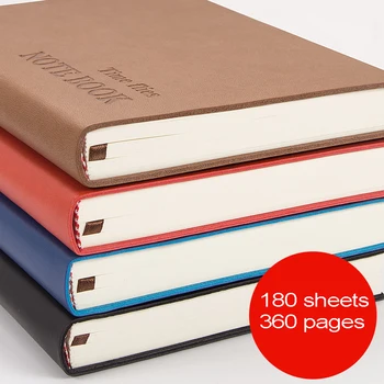 RuiZe leather grid notebook A5 thick paper creative agenda planner diary 2019 hardcover note book stationery supplies creative literary notebook stationery nostalgic youth diary book hardcover horizontal line paper planner dd1352