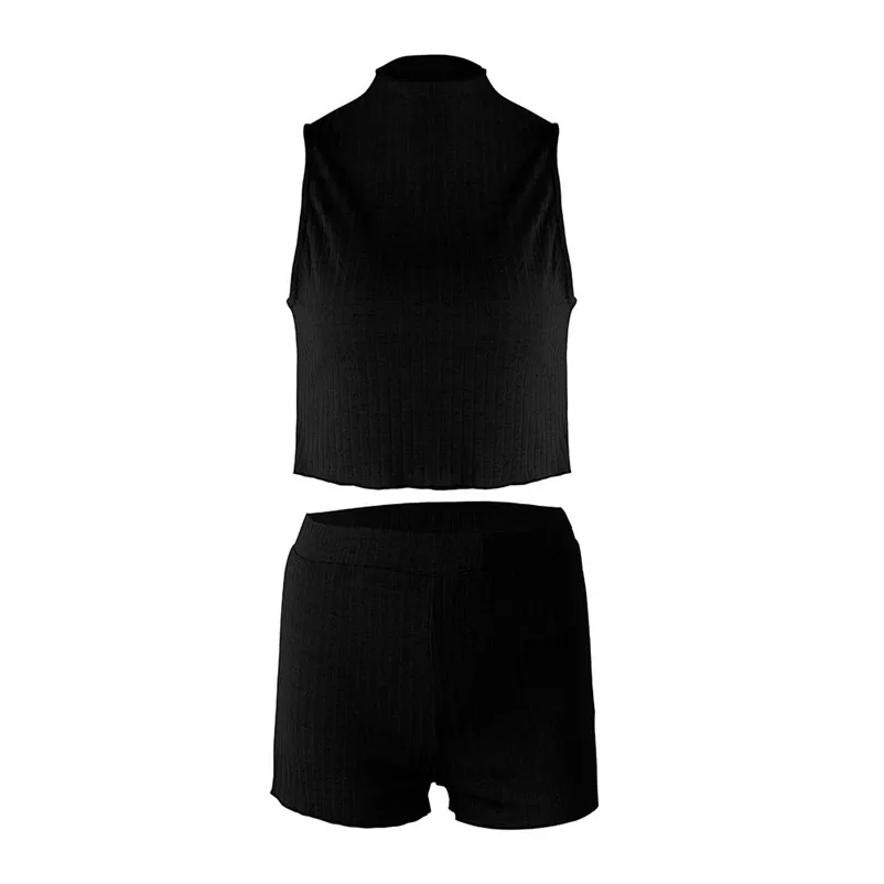 New fashion Two piece set tracksuit for women Sweatshirt Pants Sets Sport Sleeveless Wear Casual Suit chandal mujer 3D05 (11)