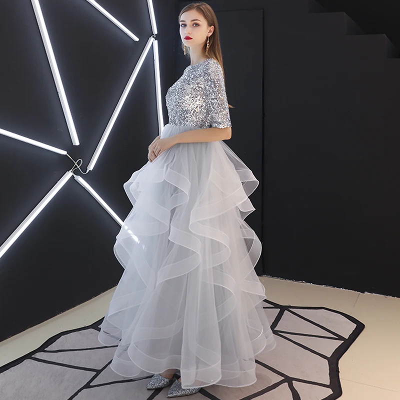 Вечернее платье weiyin De Soiree 2021 Новое с блестками на шнуровке Длинные вечерние