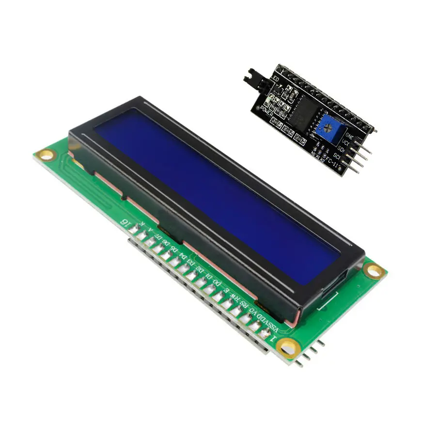 Последовательный интерфейс IIC/I2C/TWI/SPI для синего дисплея 1602 16X2 символьный ЖК