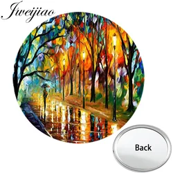JWEIJIAO Famous Painting The Light Street Mini Round Flat Pocket Mirror Colorful Compact Portable Makeup Vanity Hand Mirrors JWEIJIAO Famous Painting The Light Street Mini Round Flat Pocket Mirror Colorful Compact Portable Makeup Vanity Hand Mirrors