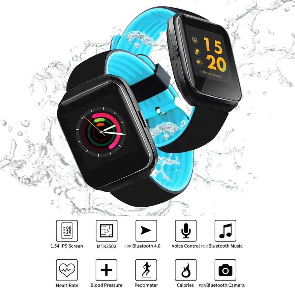 

Waterproof Smart Wristband Blood Pressure Measurement Dynamic Heart Rate Activity Fitness Tracker Pedometer