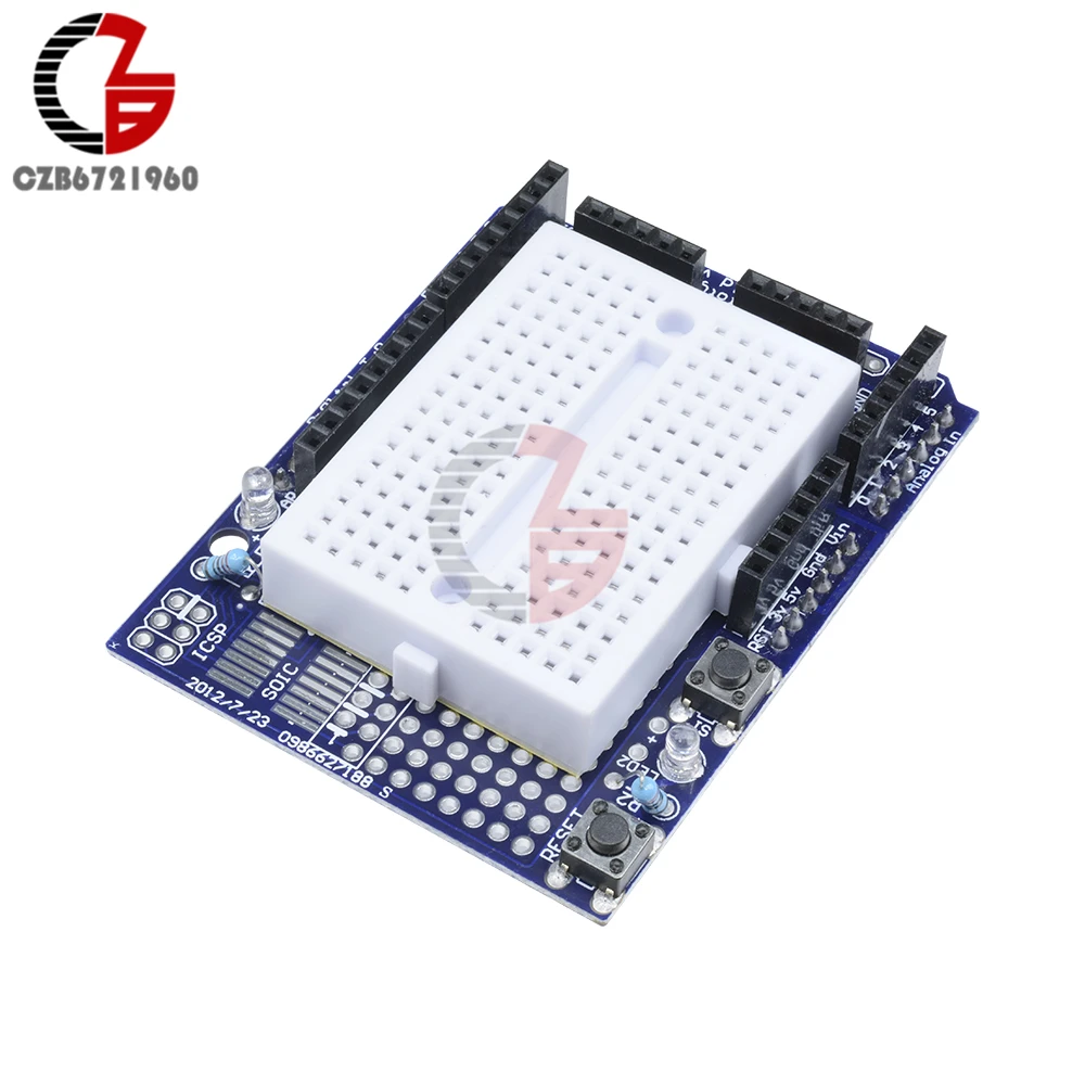 

MEGA328P ATMEGA328P ProtoShield Proto Shield Prototype Expansion Board SYB-170 MINI Solderless Breadboard for Arduino UNO R3