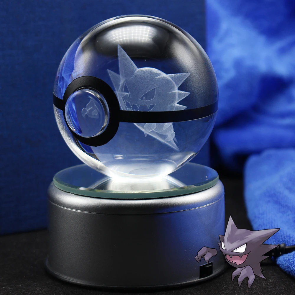 comprar Haunter Pokemon Ir Bola de Cristal Do Laser 3D Luz Da Noite LEVOU Bola Mágica para As Crianças Presentes de Natal