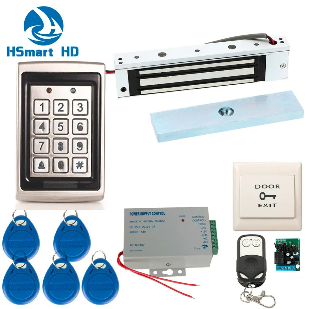 

Full Complete Metal Shell Stand Alone EMID RFID Keypad Access Control Unit Kit & 180kg 300BL Door Magnetic Lock