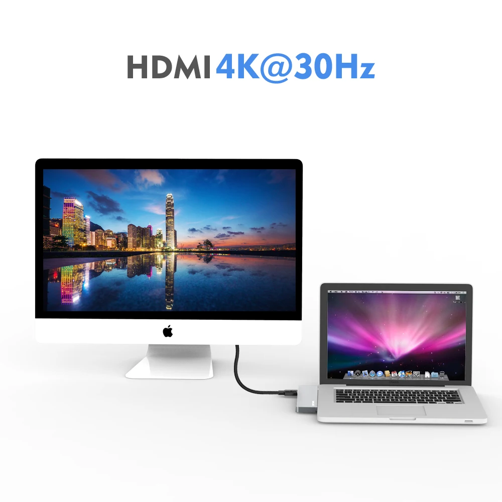 Wavlink usb-хаб 3,0 USB-C порт к HDMI 4k видео USB3.0 SD и TF/Micro SD кардридер мини док-станция для MacBook Pro USB порты
