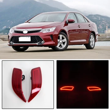 

CAPQX 1 Pair For Toyota Camry 2015 2016 Rear Bumper LED Reflector Light Brake Warning Lamp Rear Fog Lamp Praking Stop Light