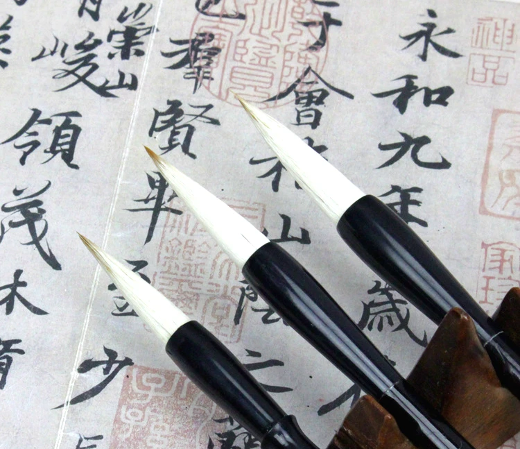 

Chinese Traditional Calligraphy Brush Student Lanscape Painting Calligraphy Multiple Hairs Writing Brush 3pcs/set
