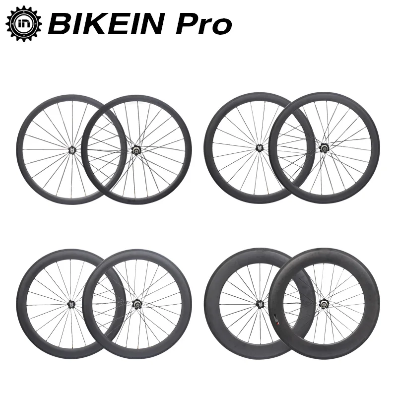 

BIKEIN 38/50/60/88mm Clincher Tubular 3k Carbon Road Bike 700C Wheels Wheelset 23mm Depth Rim Ultralight Cycling Bicycle Parts