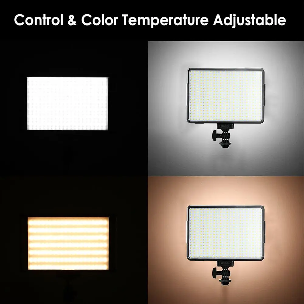  30W 5600K/3200K On-Camera 396 Bulbs LED Video Light Lamp Dimmable Photographic Lighting for Canon N - 32799714134