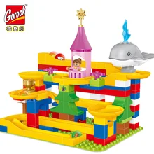 

GOROCK Marble Race Run Maze Balls Rolling Educational Building Blocks Compatible Series Duplo Kids DIY Construction Bricks Gifts