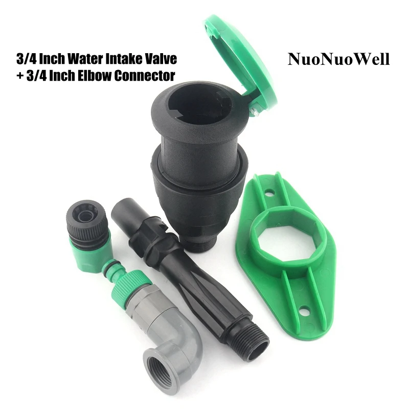 3/" 1" с наружной резьбой, пластиковый клапан для быстрого забора воды, для полива сада и газона, для мытья автомобиля, водяной гидрант, соединитель локтя - Цвет: 3I4 Inch Valve Elbow
