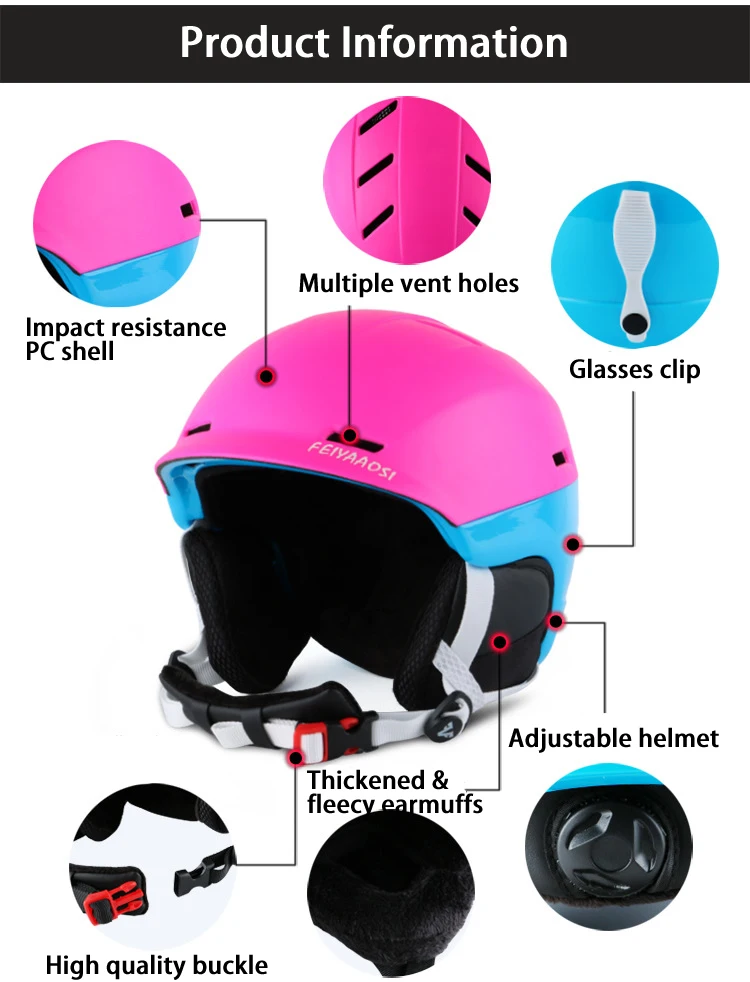 Бренд интегрально-Формованный контрастный цвет лыжный шлем для взрослых мужчин и женщин зимние виды спорта катание на лыжах сноуборде катание скейтборд