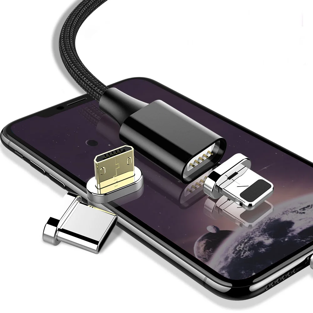 

3 In 1 Magnetic Charging Cable Micro USB Lighting Type C Mobile Phone Data Cable for iphone 7 8 6 X XR Samsung Xiaomi 8 Adapter