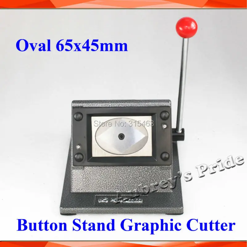 

NEW Manual Oval 65x45mm Multi Sheets Stand Paper Graphic Punch Die Cutter for Pro Button Maker