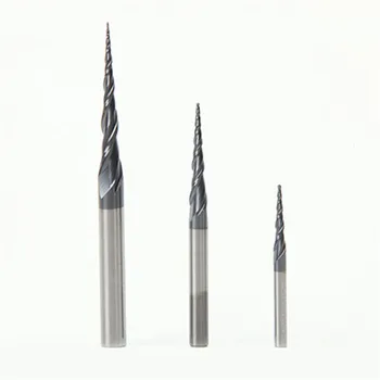 

1PCTaper ball end millwolfraam carbide6mm Gecoat Taper Radiusfrees cone frees houtbewerking routerbit Schacht75mm Milling cutter