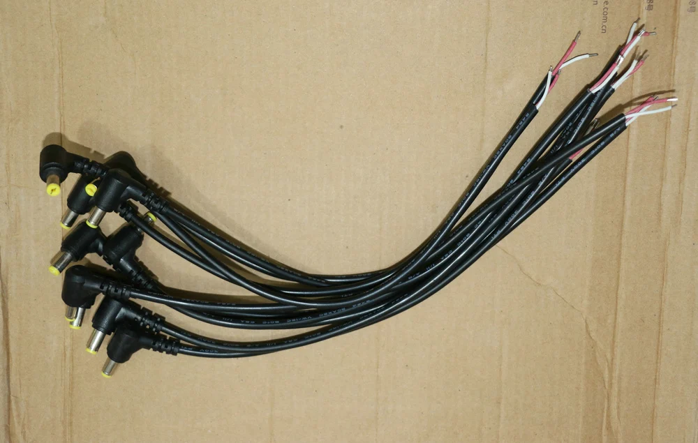 22AWG 10 шт./лот прямоугольный разъем питания постоянного тока 5 х1 7 мм/5 5*1 Штекерный с