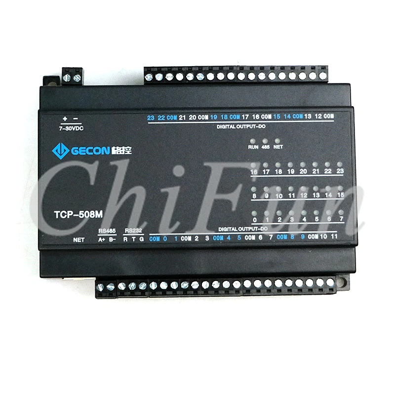 

24DO channel relay output card RJ45 Ethernet Modbus TCPIP industrial controller IO module RS232 RS485 Ethernet module