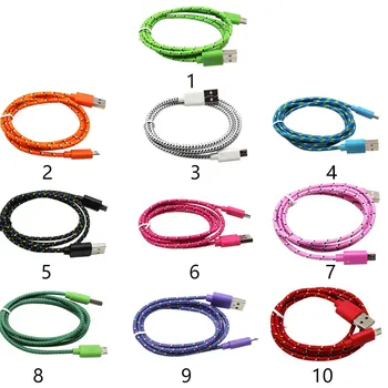 

Dewtreetali Universal 1pc 3m Hemp Rope Micro USB Charger Sync Data Cable Cord for Cell Phone Charging USB Cable Car Accessories