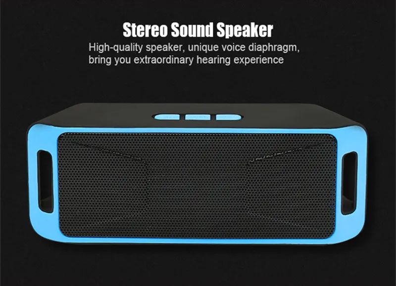 Беспроводная мини Колонка SC208 Bluetooth 4 0 TF SD карта USB FM радио двойная колонка басовый