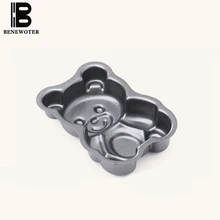 Углеродистая сталь мультфильм милый медведь не палка сковорода для выпечки Свадебный Бисквит Торт для пудинга льда для крема, сахара форма для приготовления выпечки инструмент