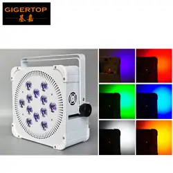 Tiptop Свадебные украшения Батарея привело uplights 12*18 Вт 6in1 RGBWA + УФ Беспроводной DMX512 LED PAR света для сцены и вечеринок шайба украшения