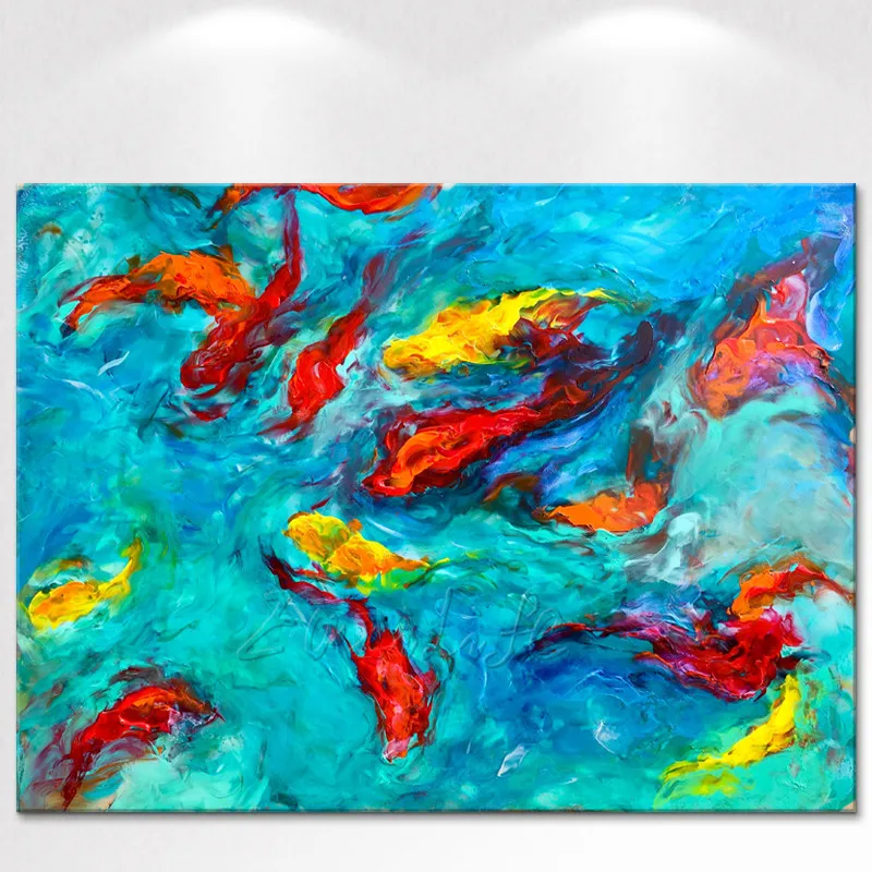 

Canvas Print Animal fish Oil Painting Wall Art Picture Printed on Canvas wall pictures for living room decorative pictures art 1