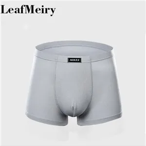 680 LeafMeiry горячее нижнее белье мужские мягкие дышащие мужские боксеры шорты - Цвет: grey