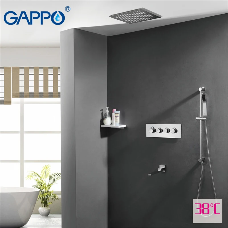 GAPPO shower faucet basin sink waterfall faucets shower mixer tap bath faucet mixer Rainfall taps bath thermostatic Sensor Fauce GAPPO shower faucet basin sink waterfall faucets shower mixer tap bath faucet mixer Rainfall taps bath thermostatic Sensor Fauce