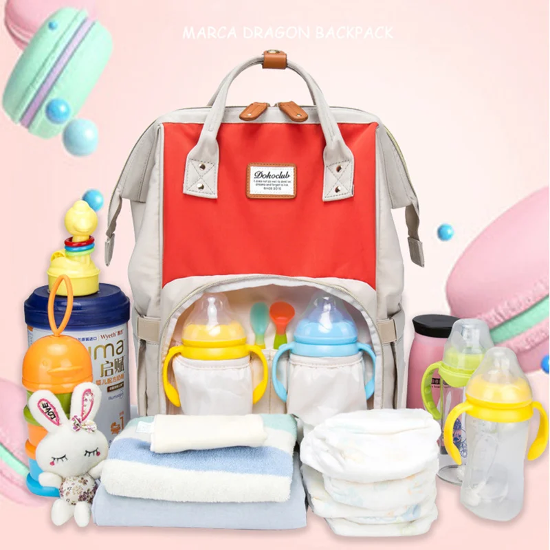 2019 New Baby Care Diaper Bag Travel Mummy Maternity Backpack For Baby Stroller Organizer Nappy Changing Bags Mother Bag  (15)