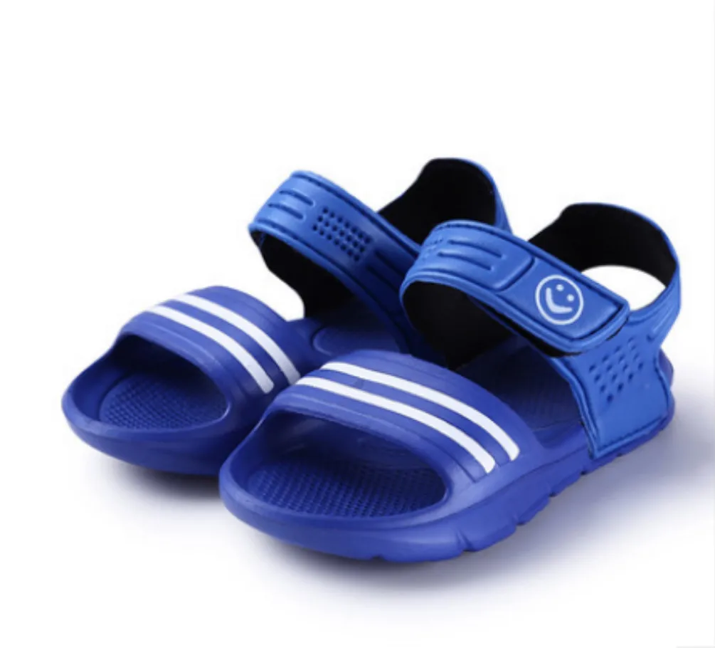 Детская обувь для мальчиков; летние пляжные Повседневные детские сандалии на плоской подошве; детская обувь для мальчиков; детская обувь; обувь для маленьких мальчиков; размеры США 9,5-12,5 - Цвет: Тёмно-синий