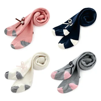 

Baby Girls Tights Toddler Kids Stockings Bow Cotton Warm Pantyhose hosiery Little girl Tights 0-24M