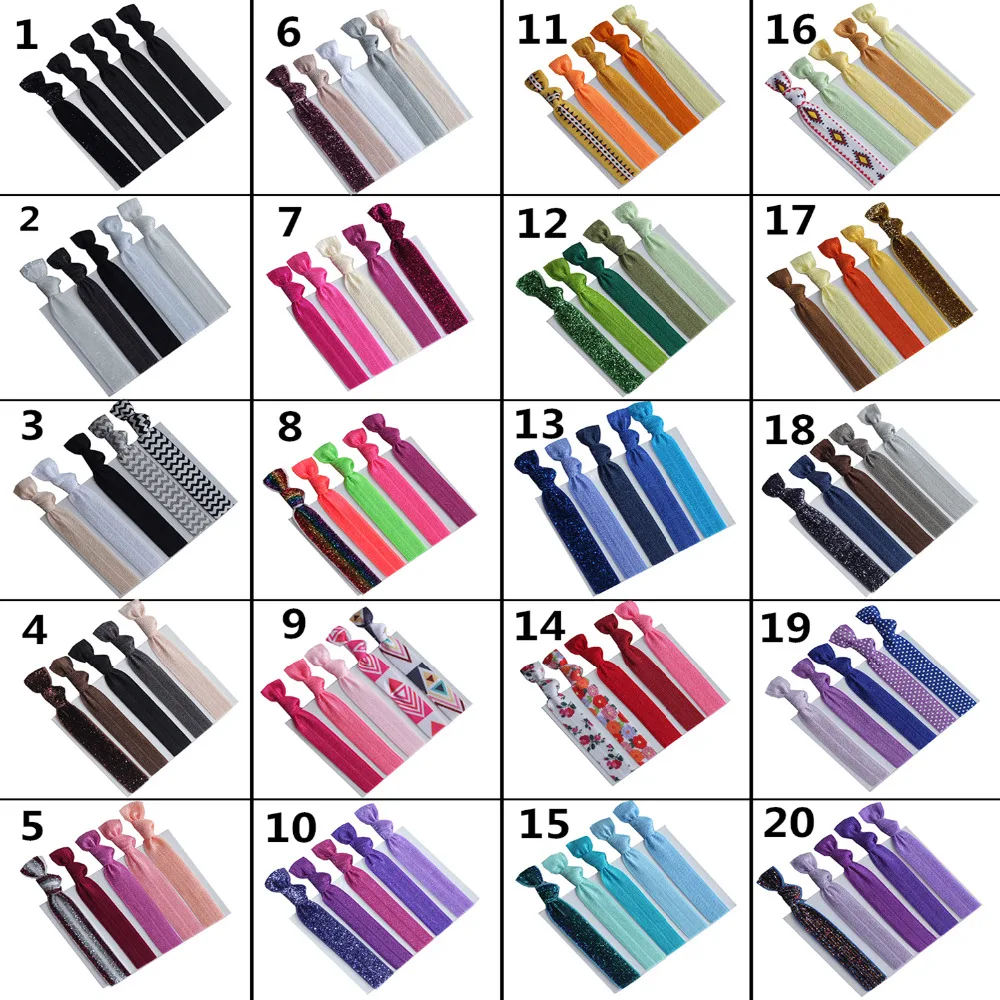 Hair tie Sets FOE Glitter Elastic hair Bands Hair Elastic Headbands Ponytail tie Yoga Bracelet Party favor Gift Pack Cardboard 10x14 13x18 lavender embroidery bag jewelry packaging bag wedding party candy bags favor pouches drawstring gift bags 10pcs lot