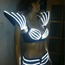 Костюм со светящейся надписью/женский костюм со светящейся надписью светодиодный/светодиодный балетный костюм вечерние/женские бюстгальтеры шорты с люминисцентным рисунком