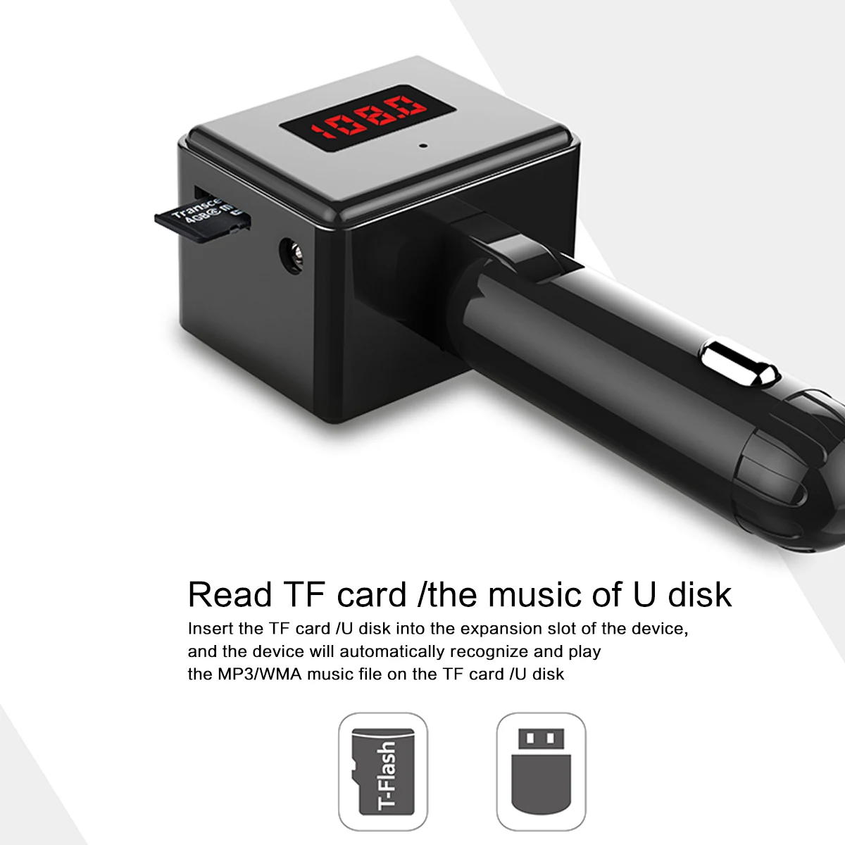 B36 беспроводной автомобильный комплект Bluetooth Aux интерфейс MP3 плеер вращающийся ual