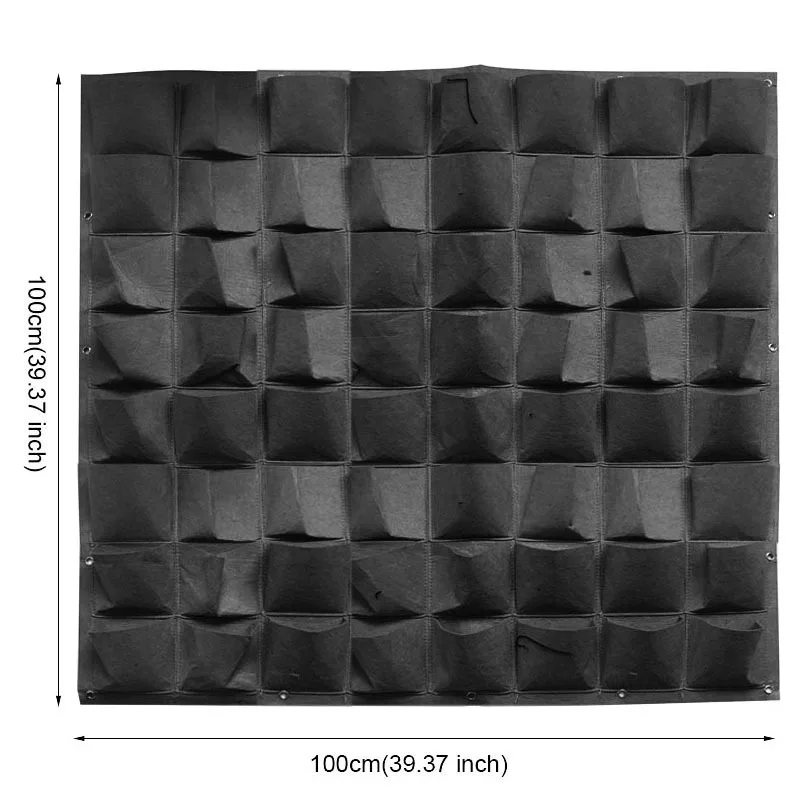Настенные подвесные посадочные сумки, товары для дома, много карманов, черная сумка для выращивания растений, вертикальная садовая сумка для овощей, садовая сумка