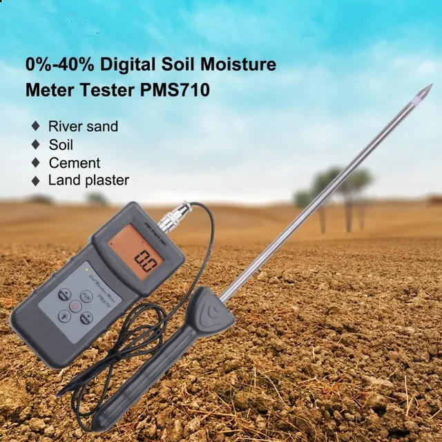 

PMS710 Digital Soil Moisture Meter Test River sand Soil Cement Land plater Sensor Tool