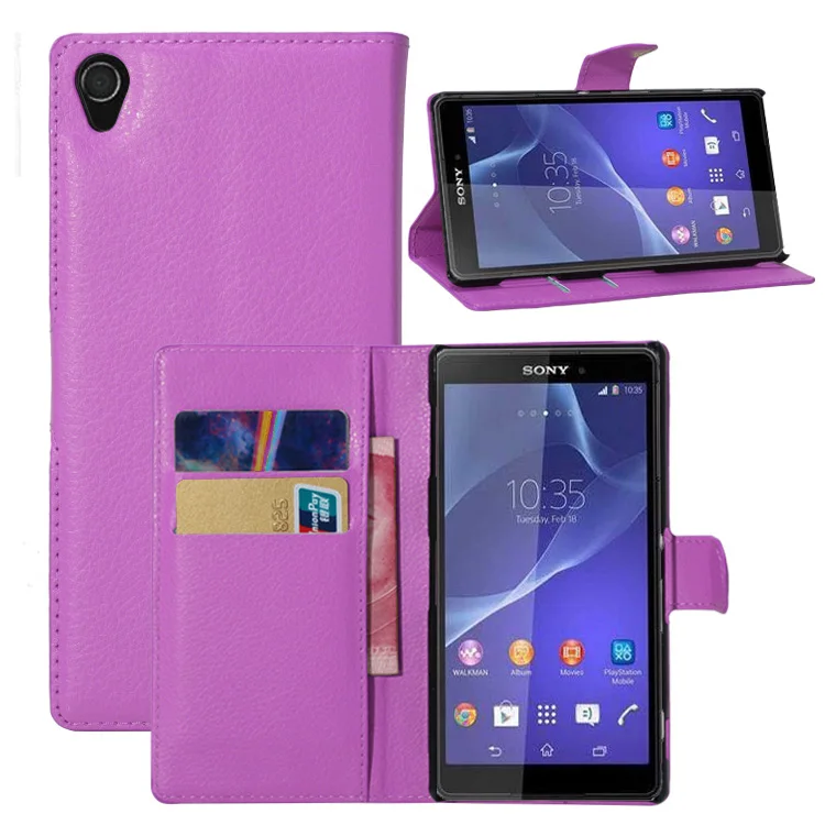 Кожаный чехол-бумажник с откидной крышкой для Sony Xperia Z1 L39H C6902 C6903 C6906 C6943 кожаный