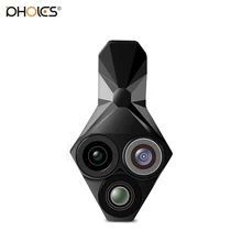 Pholes Универсальный 3 в 1 Широкий формат объектив макро объектив рыбий глаз для iPhone 5 5S 6 6 S 7 Plus мобильный телефон внешний Объективы для фотоаппаратов