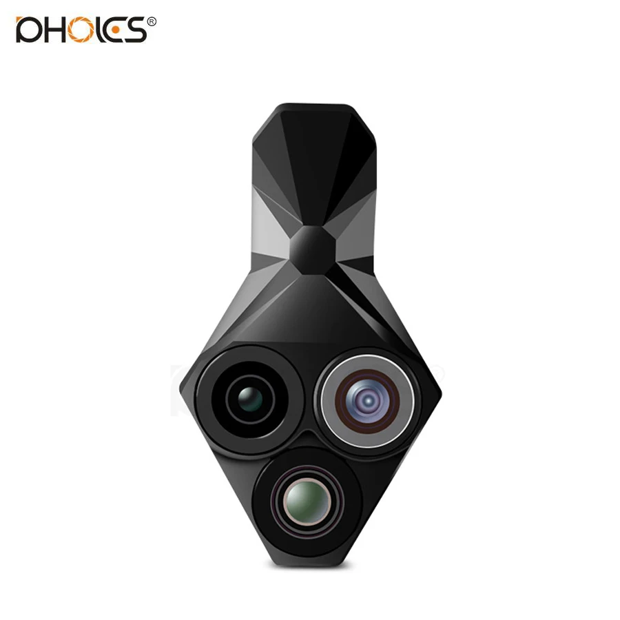

PHOLES Universal 3 in 1 Wide Angle Lens Macro Lens Fisheye Lens for iPhone 5 5S 6 6S 7 Plus Mobile Phone External Camera Lens